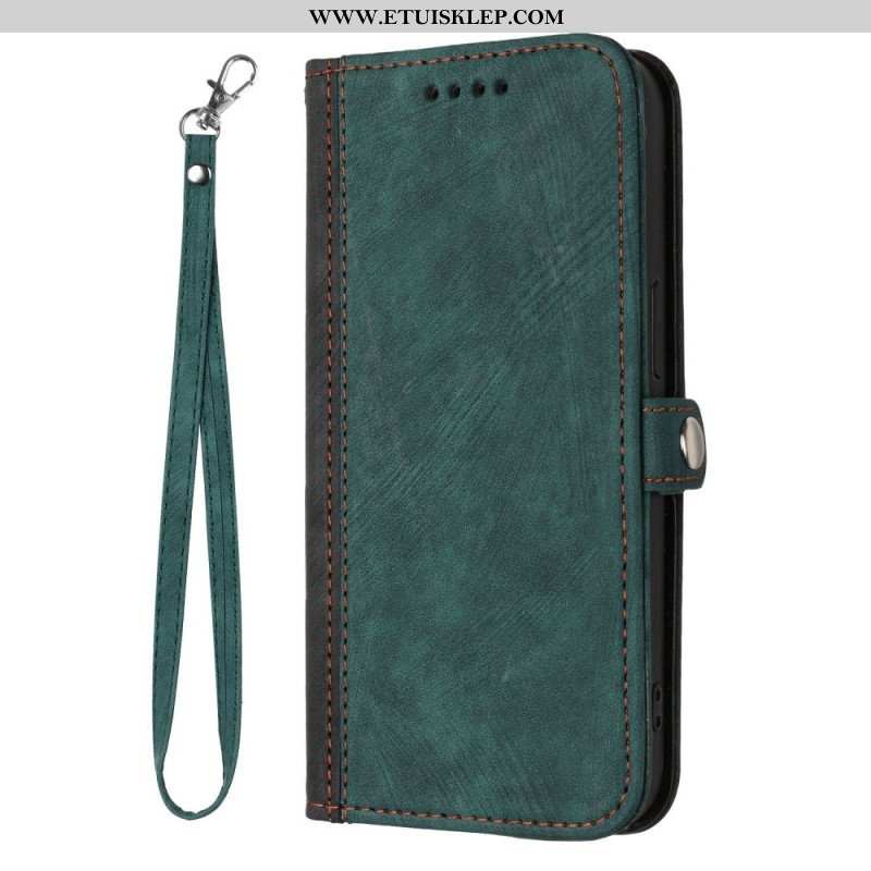 Etui Folio do Sony Xperia 1 IV Dwukolorowy Z Paskiem